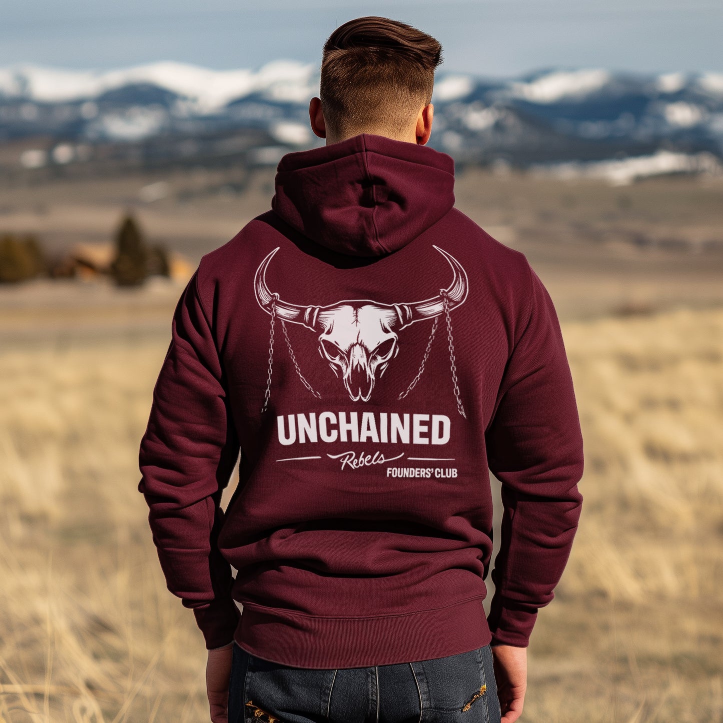 Unchained Rebels Founders' Club Hoodie (Maroon)