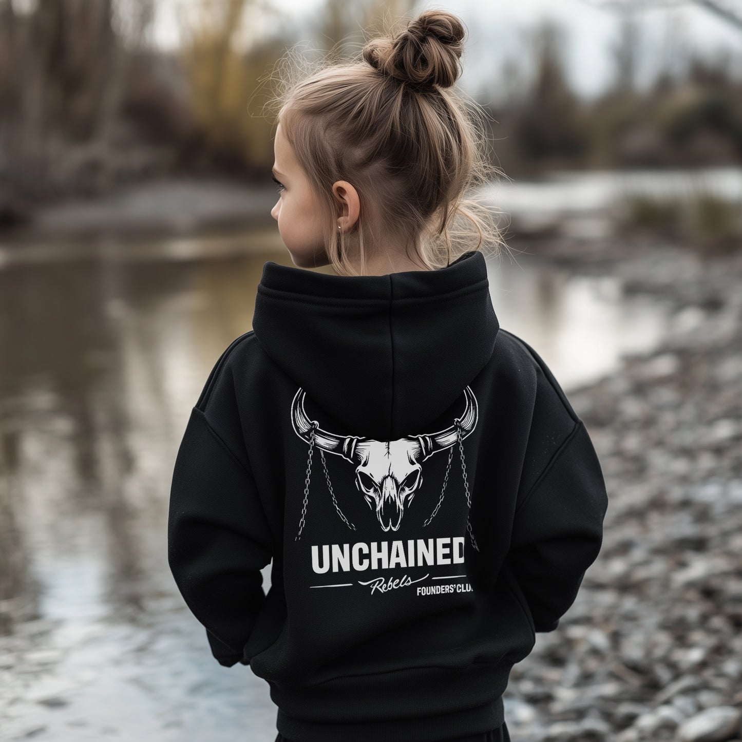 Sweat à capuche pour enfants Unchained Rebels Owners' Club (noir)