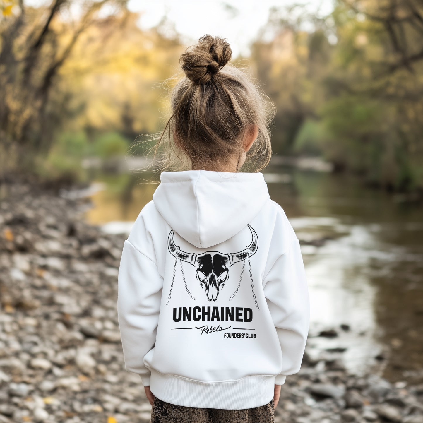 Sweat à capuche pour enfants Unchained Rebels Owners' Club (blanc)