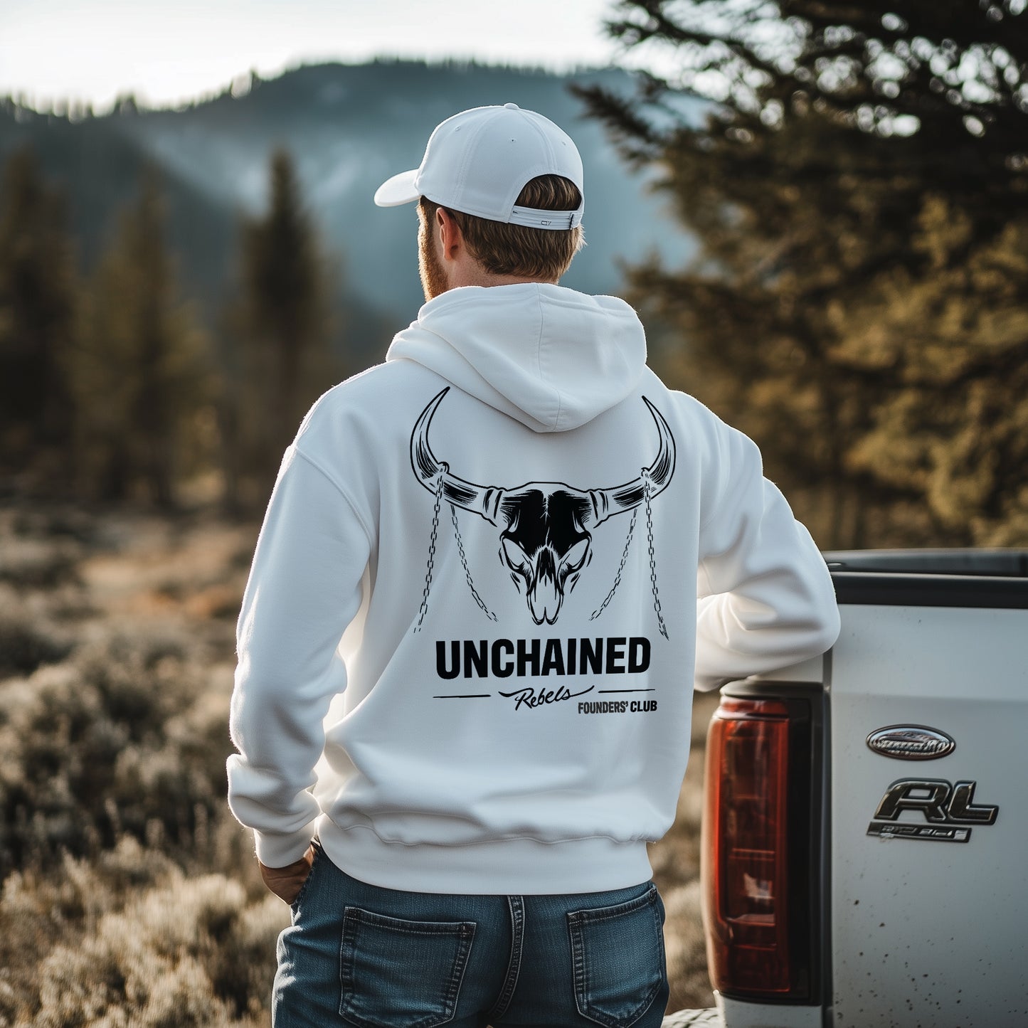 Sweat à capuche Unchained Rebels Owners' Club (blanc)