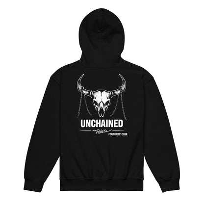 Unchained Rebels Founders' Club Kids Hoodie (Black)