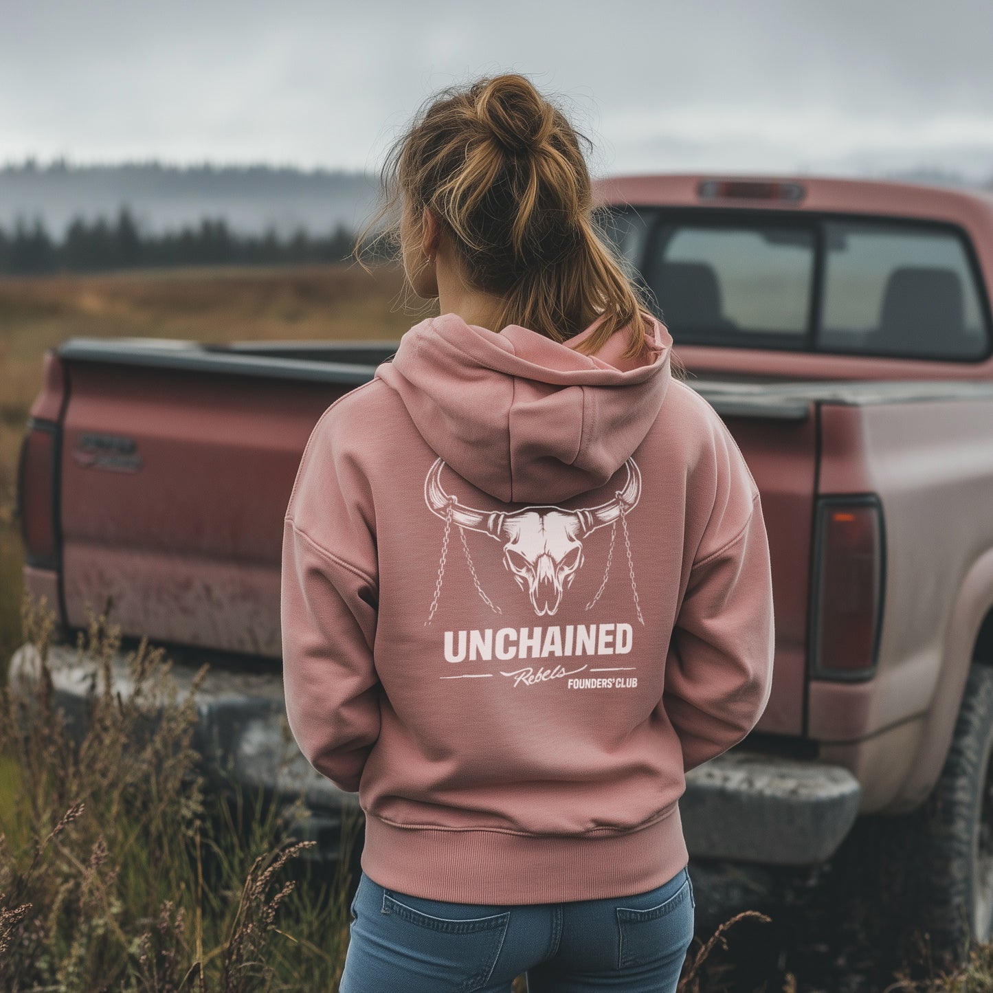 Sweat à capuche Unchained Rebels Owners' Club (rose)